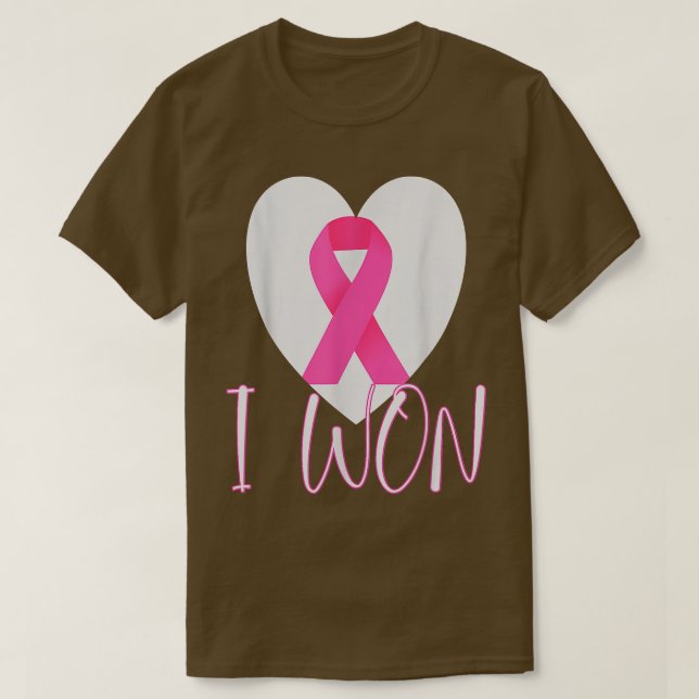 Jag vann Survivor Breast Cancer Awareness T Shirt (Design framsida)
