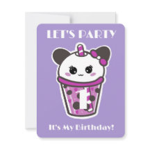 JAG VÄNTAR EN BIRTHDAY-INBJUDAN KAWAII
