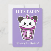 JAG VÄNTAR EN BIRTHDAY-INBJUDAN KAWAII