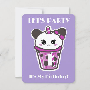 JAG VÄNTAR EN BIRTHDAY-INBJUDAN KAWAII INBJUDNINGAR