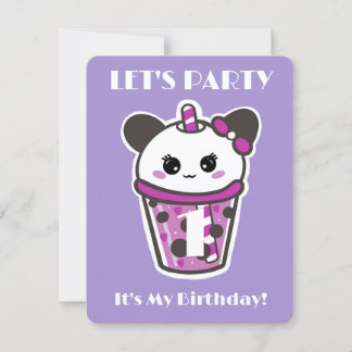 JAG VÄNTAR EN BIRTHDAY-INBJUDAN KAWAII INBJUDNINGAR