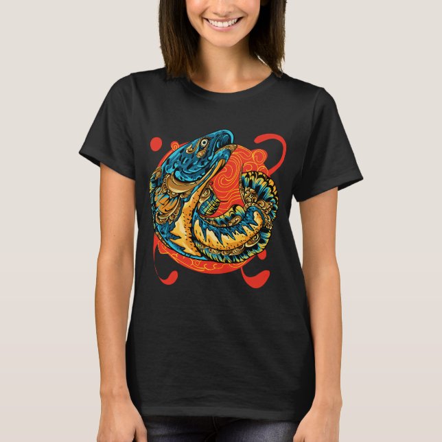Jag väntar inte på en fisk t shirt (Framsida)