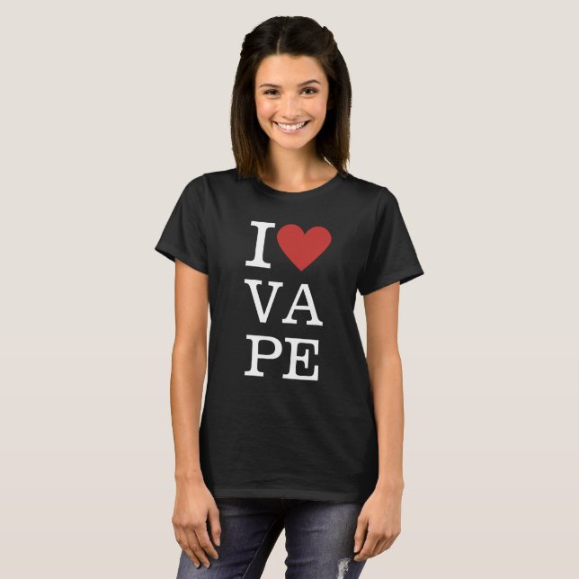 Jag ❤️ VAPE Anpassningsbar Kvinnor T Shirt (Hel framsida)