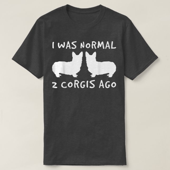 Jag var 2 Corgis Ago Hund Parent T Shirt (Design framsida)