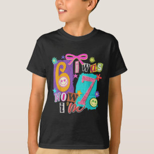 Jag var 6 nu är jag 7 67 Sex sju meme 7 år gammal T Shirt