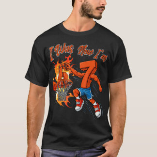 Jag var 6 nu är jag 7 år gammal basket 6 7 meme t shirt