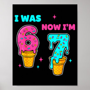 Jag var 6 nu är jag 7 år gammal födelsedag 67 meme poster