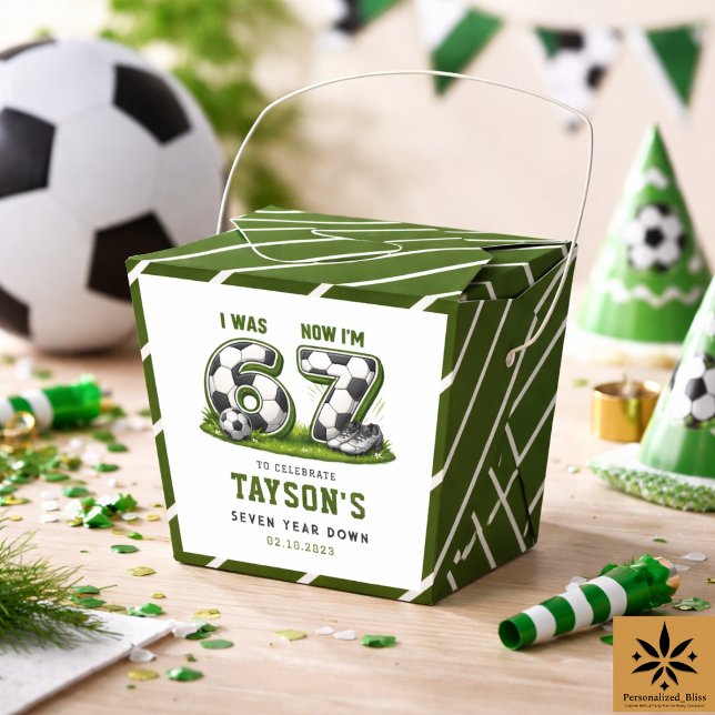 Jag var 6, nu är jag 7 Fotbollsfödelsedag – All-St Presentaskar (I Was 6, Now I’m 7 Soccer Birthday – All-Star Part Favor Boxes
)