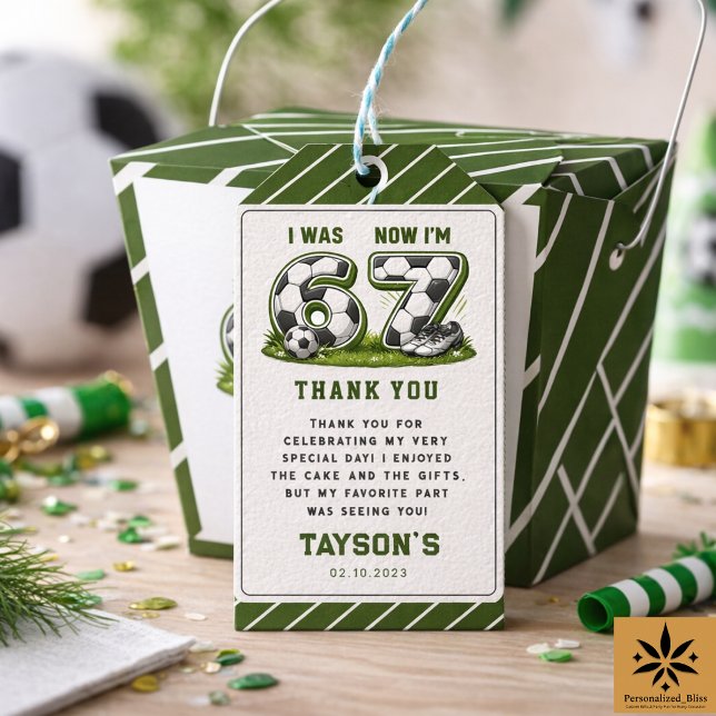 Jag var 6, nu är jag 7 fotbollsfödelsedag – All-St Presentetikett (I Was 6, Now I’m 7 Soccer Birthday – All-Star Part Gift Tags
)