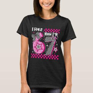 Jag var 6 nu är jag 7 Rolig 7-årsdag Börjar sju T Shirt