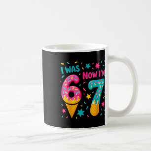 Jag var 6 nu är jag 7 Sex Sju Meme Glass Dropp Bi Kaffemugg