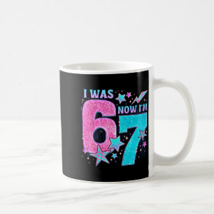Jag var 6 nu är jag 7 Sex sju rolig 7-års födelsed Kaffemugg