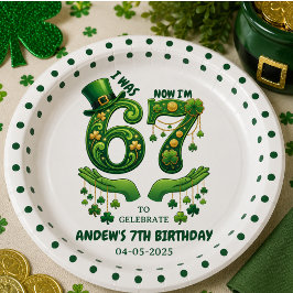 Jag var 6 nu är jag 7 St. Patrick's Day pojke föde