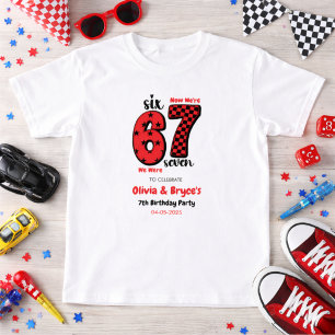 Jag var 6, nu är jag 7 – Tvillingarnas 7-års födel T Shirt