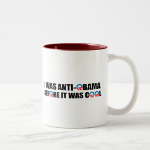 JAG VAR ANTI-OBAMA, FÖR DEN VAR KALL Två-Tonad MUGG