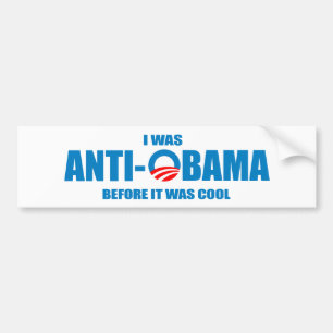 Jag var Anti-Obama, för det var den kalla T-tröja Bildekal