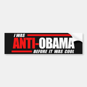 Jag var Anti-Obama, för det var kall vit Bildekal