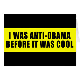 Jag var Anti Obama, för det var kallt Hälsningskort