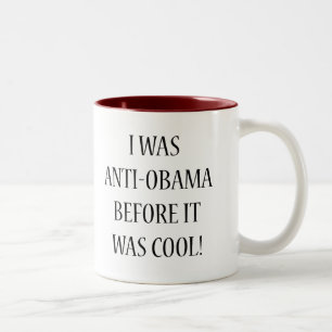 Jag var Anti-Obama Två-Tonad Mugg