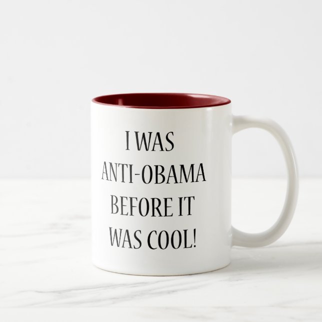 Jag var Anti-Obama Två-Tonad Mugg (Höger)