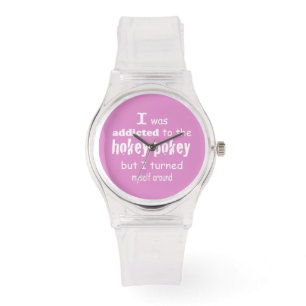Jag var Beroende till Hokey Pokey Typography Quote Armbandsur
