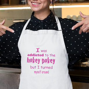 Jag var Beroende till Hokey Pokey Typography Quote Förkläde