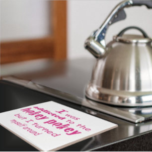 Jag var Beroende till Hokey Pokey Typography Quote Kakelplatta