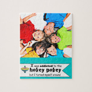 Jag var Beroende till Hokey Pokey Typography Quote Pussel