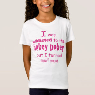 Jag var Beroende till Hokey Pokey Typography Quote Tee Shirt