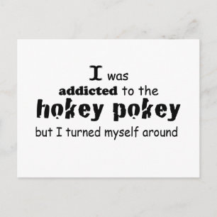Jag var Beroende till Hokey Pokey Typography Quote Vykort