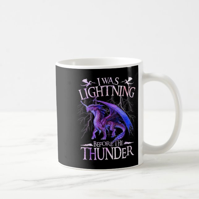 Jag var blixt före tunna drakar Älskare M Kaffemugg (Höger)