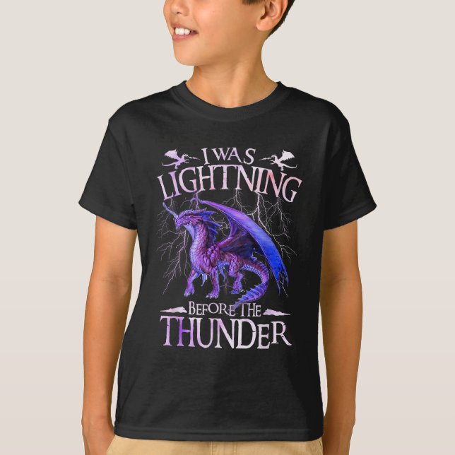 Jag var blixt före tunna drakar Älskare M T Shirt (Framsida)