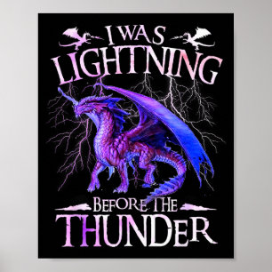 Jag Var Blixt Innan Åskans Drakars Älskare M Poster