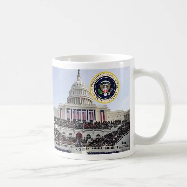 JAG VAR DAGEN FÖR president Obamas INAUGURATION Kaffemugg (Höger)