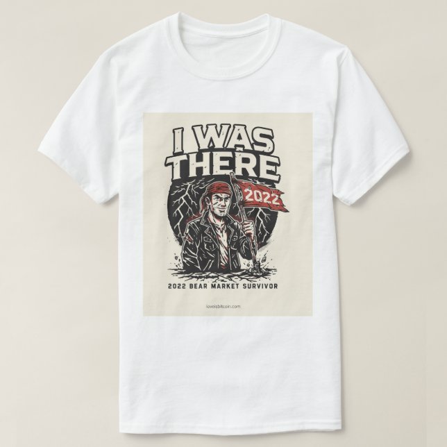 JAG VAR DÄR - Bitcoin Herr T-Shirt (Design framsida)