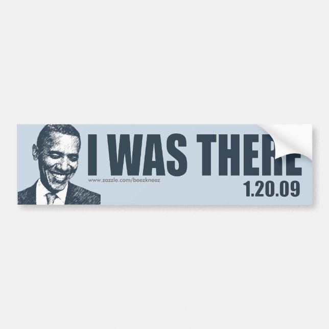 JAG VAR DÄR - den presidentBarack Obama Bildekal (Framsidan)