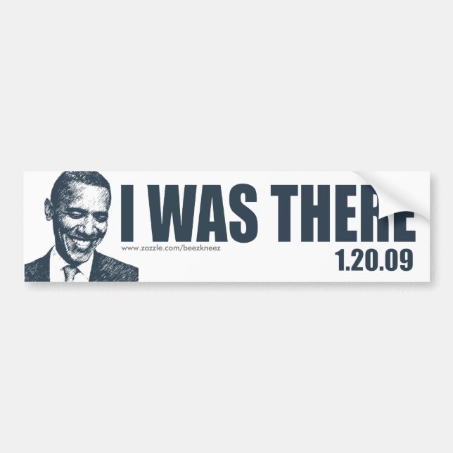 JAG VAR DÄR - den presidentBarack Obama Bildekal (Framsidan)