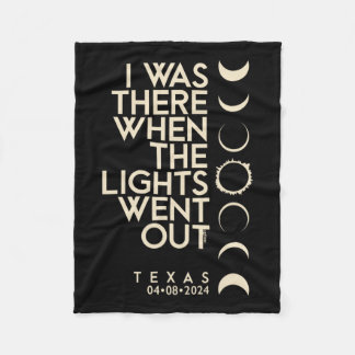 Jag var där i Texas Total Solar Eclipse 2024 Fleecefilt