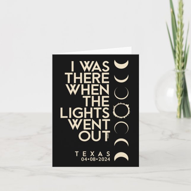 Jag var där i Texas Total Solar Eclipse 2024 Kort (Framsida)