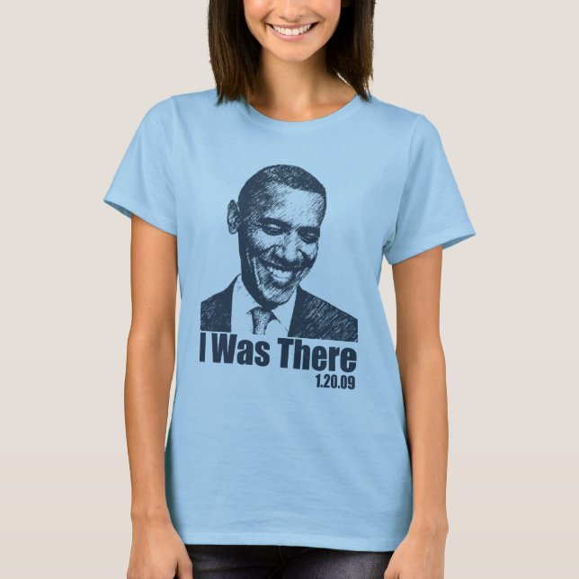 JAG VAR DÄR - Obama invigning 1/20/09 T-shirt (Framsida)