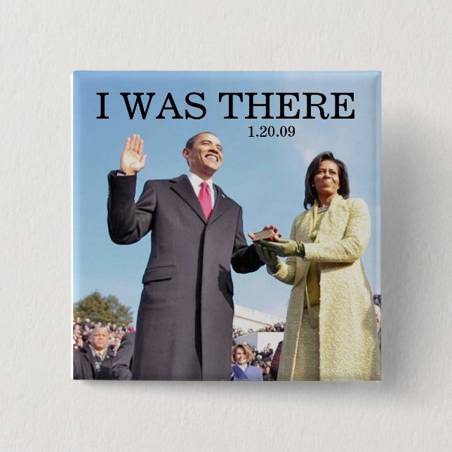 JAG VAR DÄR: Obama Swearing in Ceremony Knapp (Framsida)