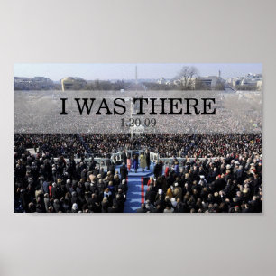 JAG VAR DÄR: President Obama som svär i ceremoni Poster