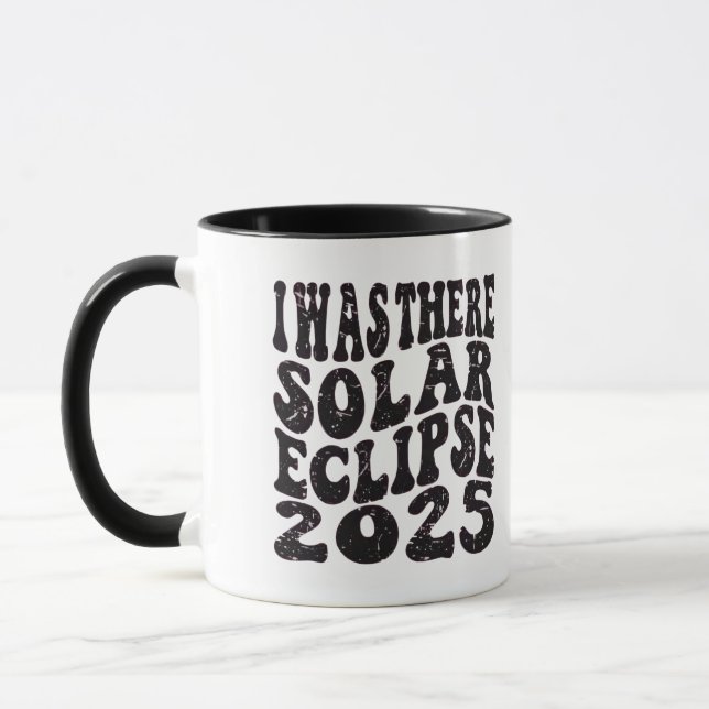 Jag var där Solar Eclipse 2025 Partial Eclipse Mugg (Vänster)