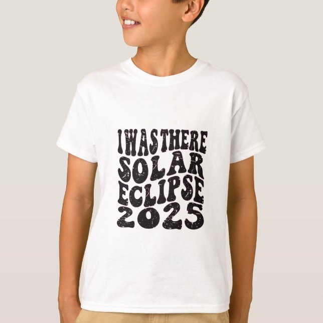 Jag var där Solar Eclipse 2025 Partial Eclipse T Shirt (Framsida)