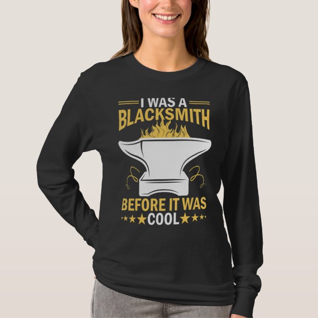 Jag var en Blacksmith innan det var Coola T Shirt (Framsida)