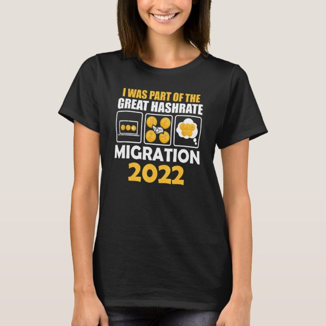 Jag var en del av den Underbara Hashrate Migration T Shirt (Framsida)