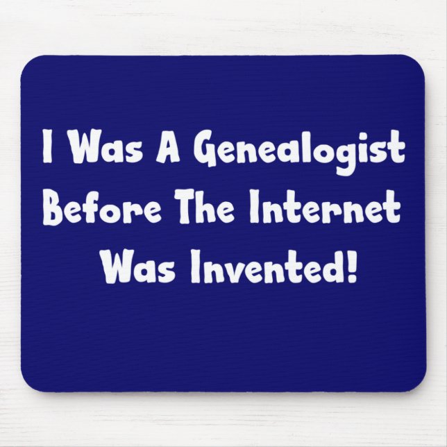 Jag var en genealolog innan Internet togs upp Musmatta (Framsidan)