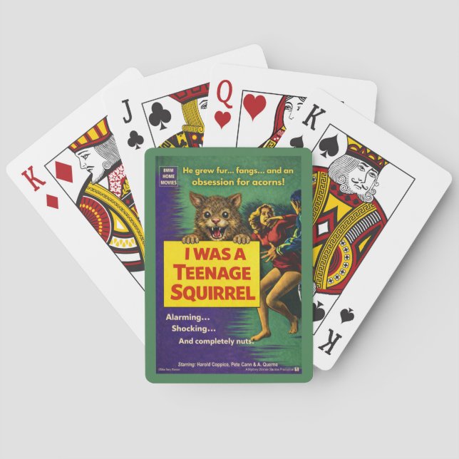 Jag var en tonårsekorre-parodi casinokort (Baksidan)