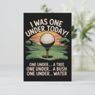 Jag var en under par idag golfälskare golfare golf inbjudningar