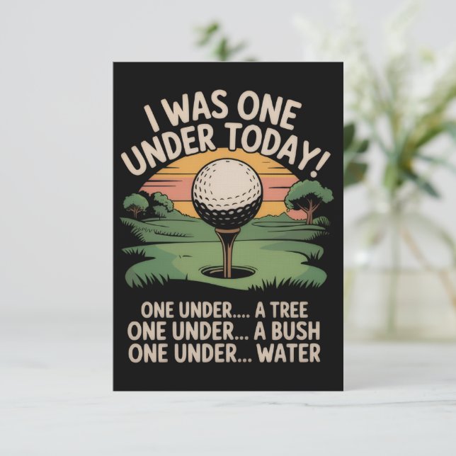 Jag var en under par idag golfälskare golfare golf inbjudningar (Stående Fram)